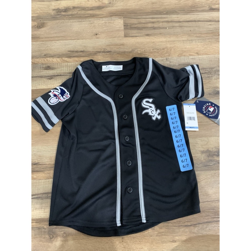 MLB Genuine Merchandise Chicago White Sox Youth Jersey Medium 6/7 Black/Gray NEW